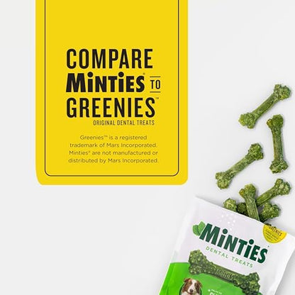 Minties Dental Chews for Dogs, 60 Count, Vet-Recommended Mint-Flavored Dental Dog Treats for Medium Dogs, Bones Clean Teeth, Fight Bad Breath, and Removes Plaque and Tartar - Image 2