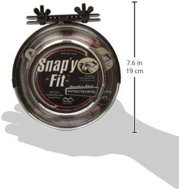 MidWest Homes for Pets Snap'y Fit Stainless Steel Food or Water Bowl, Holds 20 Ounces, Mounts to Wire Crates, No-Tip Design, Rust-Resistant, for Small Dogs and Cats - Image 6