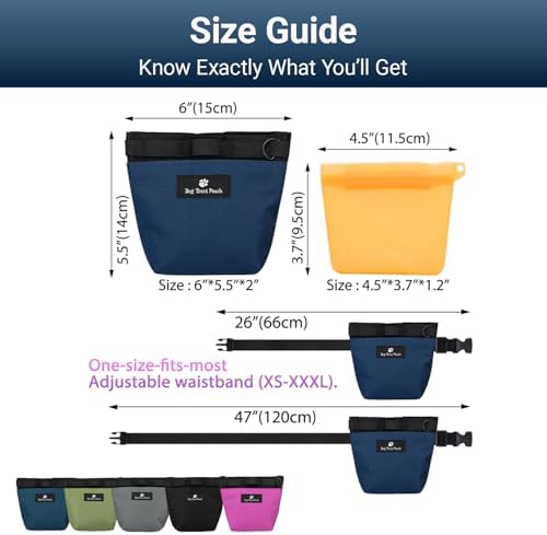 Dog Treat Pouch for Training,2 Cup Capacity with Silicone Liner for Dry or Wet Food,Fanny Pack for Dog Walking and Puppy Rewards,Hands-Free Adjustable Waist Carry Bag (Pink) - Image 6