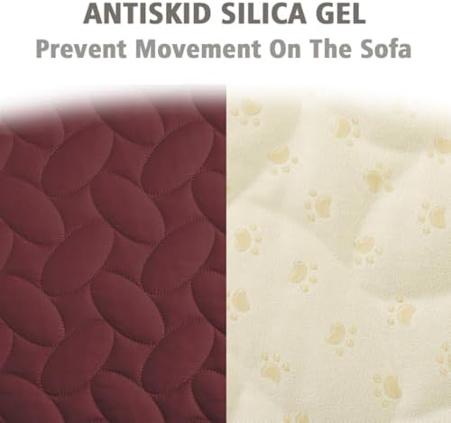 Ameritex Waterproof Pet Bed Cover Anti-Slip Dog Bed Blanket for Sofa and Furniture Waterproof New Pattern Design (Burgundy, 30x80 Inch (Pack of 1)) - Image 4