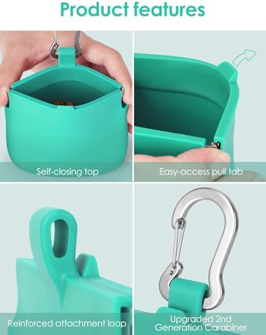 1 Cup Silicone Dog Training Treat Pouch(Turquoise) - Image 5