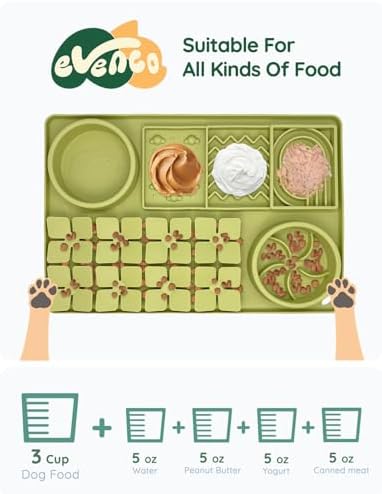 Slow Feeder Bowl for Dogs and Cats, Silicone Lick Mat & Snuffle Mat with Suction Cups - Interactive Puzzle Feeder, Slow Eating, Keep Busy and Reduce Vomiting (15.75" x 10.5" Green) - Image 3