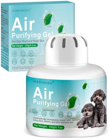 Pet Odor Eliminator Gel, 5.3 oz Pet Odor Absorber Box, 90-Day Long-Lasting Odor Absorber for Cats & Dogs, Plant-Based Air Freshener for Home, Litter Box, Kennel & Pet Areas (B) by Unknown