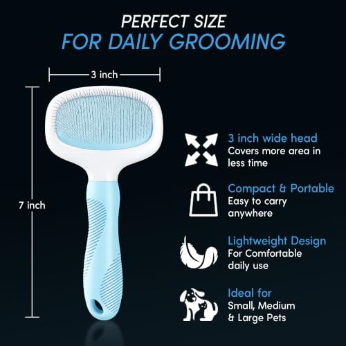 Slicker Brush for Grooming - Slicker Brush for Dogs and Cats can act as Deshedding Pet Tool for Healthy Coat Maintenance and Suitable for Short and long Haired Dogs and Cats - Image 2