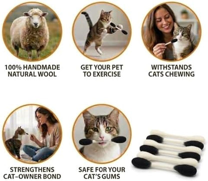 Glaciart One Swabs Cat Toys with Catnip - 6 Pk | Durable for Chew, Cute Cat Toys Interactive Kitty for Boredom, Exercise, & Play | Filled w/Organic Catnip for Anxiety & as Digestive Aid | Gift Idea - Image 4