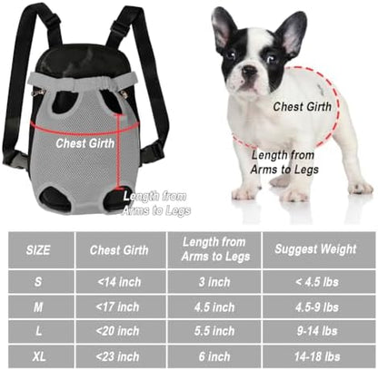 FEimaX Dog Carrier Backpack Pet Legs Out Front Cat Travel Bag, Adjustable Puppy Backpacks Carriers Hands-Free for Small Medium Dogs Cats Hiking Traveling Camping Daily Walking - Image 4