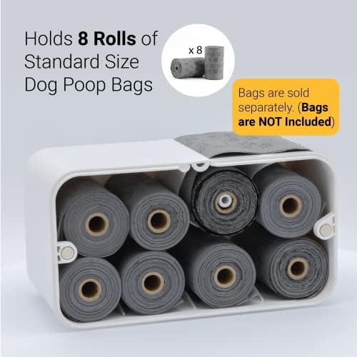 SVD.PET Dog Poop Bag Holder Dispenser, Wall mount or Tabletop, Holds 8 Rolls of Waste Bags, Indoor/Outdoor Use - Image 4