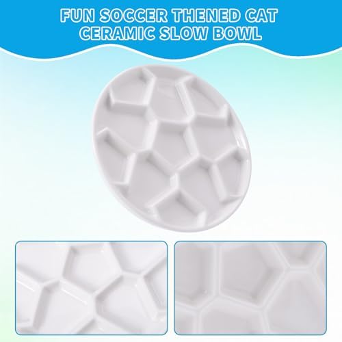 Ceramic Cat Slow Feeder,Shallow and Wide Opening Dish for Whisker Friendly - Image 6