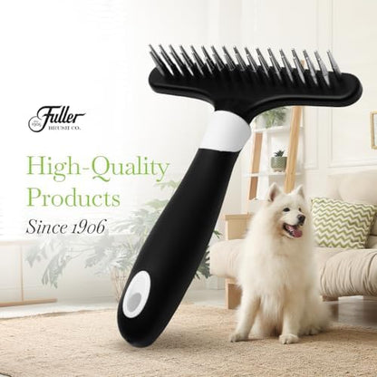 Fuller Brush Undercoat Pet Rake - 33 Sturdy Tapered Steel Pins Inset into Polypropylene Head - Ergonomically Designed Rubberized Handle - Reduce Tangles, Remove Loose Undercoat for Shed-Free Groom - Image 7