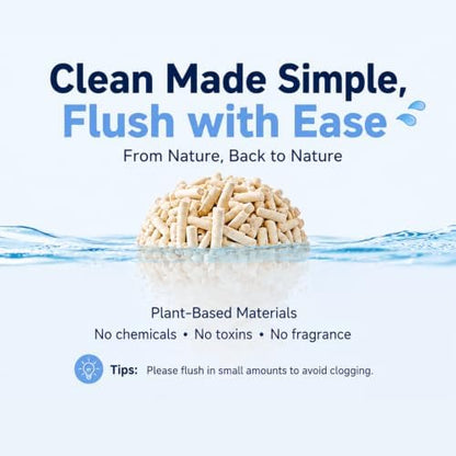 Natural Tofu Litter 11.4LB(5.7lb x 2pack) Korea Brand,Flushable,Dust Free,Less Scattering,Ultra Absorbent and Fast Drying,Solubility in Water,Cat Litter Clumping, I'm Gonna Pee - Image 3