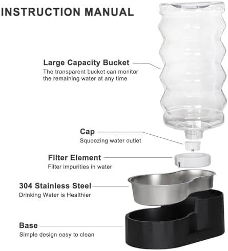 RIZZARI 9L Filtered Dog Water Dispenser: Large Capacity Multi Pet Solution - Image 3