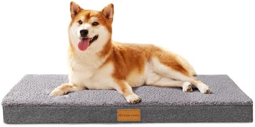 Patas Lague Orthopedic Large Dog Bed Washable Pet Sofa Mat 36''X24'' Grey by PatasLague