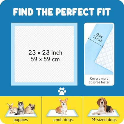 MoMoCo Puppy Pads 23" x 23", 6-Layer Super Absorbent Dog Pee Pads, Leak-Proof Dog Training Pads for Hardwood Floors & Apartments, Flash-Dry Disposable Potty Pads for Puppies & Senior Dogs, 100 Count - Image 5
