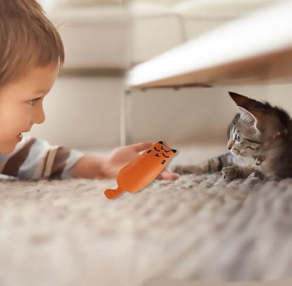 Soft Indoor Cat Toys Self Play Interactive Pillows Catnip Filled 5PCS Plush Kitten Teething Set Cute Kitty Chew Bite Resistant Cartoon Mouse Pet Supplies Gifts - Image 4