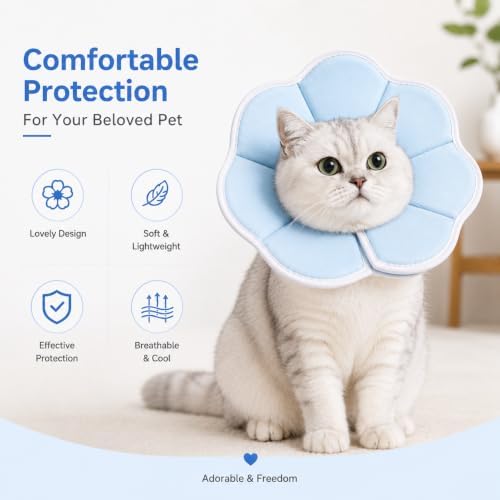 Avont Cat Cone S Adjustable Soft E-Collar, Blue - Image 6