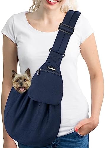 SlowTon Dog Carrier Sling - Thick Padded Shoulder Strap Adjustable, DBL, M by SlowTon
