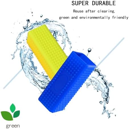 2pcs Pet Dog Cat Hair Remover, Pet Hair Removal Tool, Hollow Cleaner Brush for car，Interior, Furniture, Sofa (blue and yellow) - Image 5