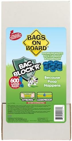 Bags on Board Dog Poop Bags, Strong Leak Proof Waste Bags, 600 Count - Image 2