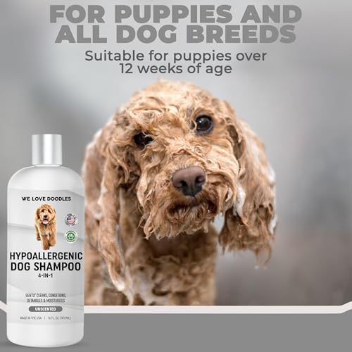 Hypoallergenic Dog Shampoo, Conditioner & Detangler, Tearless USA Made 16OZ - Image 5