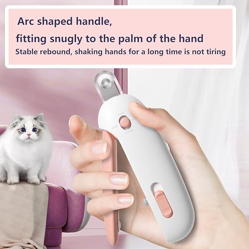 Pets Nail Clippers and Trimmers for Indoor Cats & Small Animals, Safety Lock and Nail File, Nail Trimmer & Claw Scissors for Home Grooming - Professional Grooming Tool for Pets (Pink) - Image 4