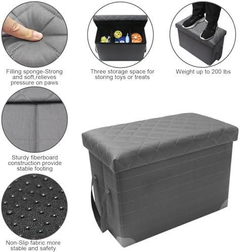 LIONROGE Car Back Seat Extender for Large Dogs up to 200lbs,Dog Car Back & Front Seat Extender with Storage,Prevent Your Dogs from Falling Off The Seat - Image 3