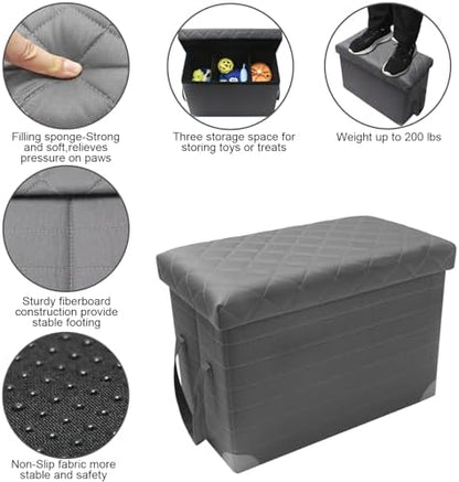 LIONROGE Car Back Seat Extender for Large Dogs up to 200lbs,Dog Car Back & Front Seat Extender with Storage,Prevent Your Dogs from Falling Off The Seat - Image 3