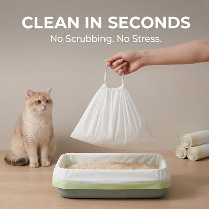 40Pcs Cat Litter Box Liners Cat Litter Bags for Large Litter Tray Disposable Litter Box Liners Durable Cat Litter Box Bags for Easy Cleanup - Image 5