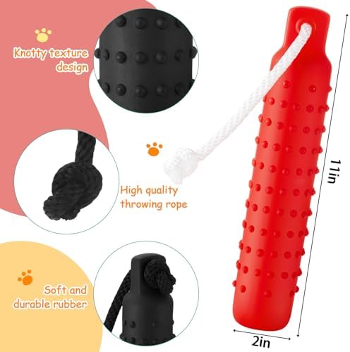 Blueweenly Red and Orange Dog Bumper Toy Training Dummy, 4 Pcs - Image 2