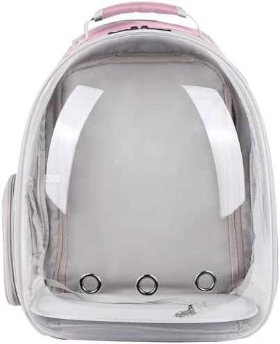 Square Back Extension Pet Backpack Carrier for Cat and Small Puppy up to 12 Pounds, Clear Space Capsule Astronaut Transparent Bubble Window Backpack to Carry and Transport Cat to Vet and Traveling - Image 4