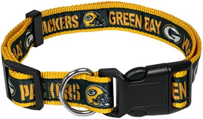NFL PET Collar Green Bay Packers Dog Collar, Medium Football Team Collar for Dogs & Cats. A Shiny & Colorful Cat Collar & Dog Collar Licensed by The NFL by PETSFIRST