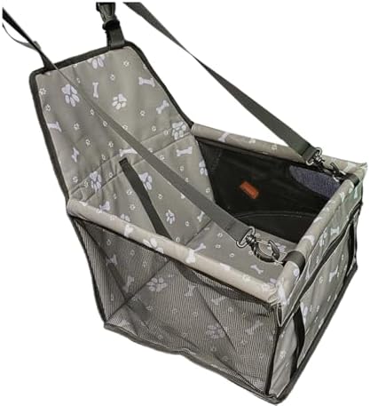 Pet Car Seat, Waterproof Oxford Dog Car Booster Seats, Grey Bone by Unknown