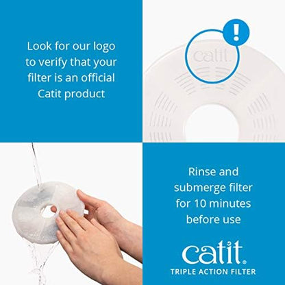 Catit Triple Action Replacement Original Water Fountain Filters, 12 Pack - Image 4