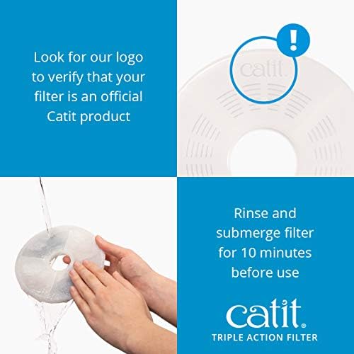 Catit Triple Action Replacement Original Water Fountain Filters, 5 Pack - Image 4