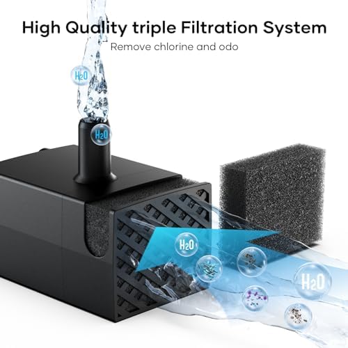 Water Pump Replacement for LESOTC 11L/3Gallon Stainless Steel Dog Water Fountain,Ultra Quite Water Pump for Dog Water Dispenser for Large Dogs Water Drinking Bowl Fountain for Pet, Easy to Clean,Black - Image 3