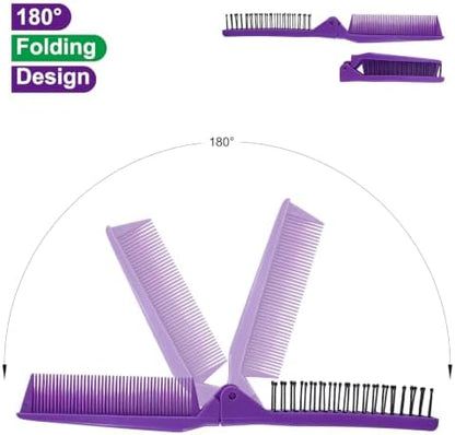 Folding Small Dog Grooming Brush (Purple) - Image 3