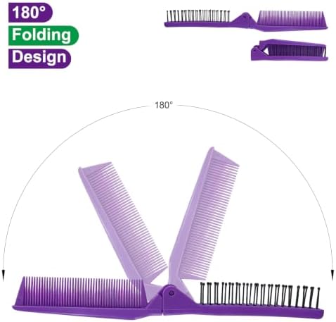 Folding Small Dog Grooming Brush (Hot Pink） - Image 3