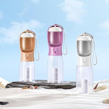 Dog Water Bottle with Food Container, Portable Pet Dog Water Dispenser for Outdoor Walking,Hiking,Travel,Puppy Essentials,Puppy Supplies,Replaceable Waste Bags - Image 2