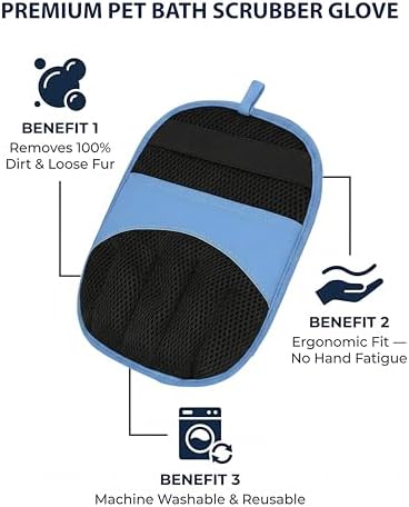 Premium 3-in-1 Pet Grooming Kit - Electrostatic Pet Hair Removal Glove with Safety Nail Scissors & Dual-Ended Toothbrush Set - Gentle Deshedding Mitt for Dogs, Cats & Furniture - All-in-One Care Pack - Image 4