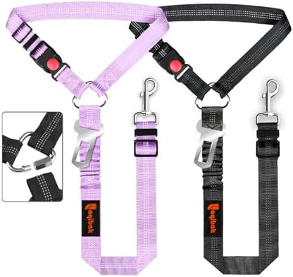 Laqibak Removable Dog Seat Belt Harness for Car, 3 in 1 Pet Seatbelt Leash by laqibakProductcollection