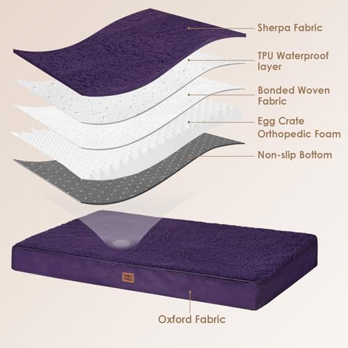 EHEYCIGA Orthopedic Dog Bed Extra Large with Removable Washable Cover, 41IN - Image 4