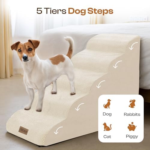 Miorun Dog Stairs Replacement Cover for 5-Step Foam Steps - Image 6