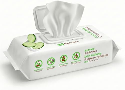 Best Pet Supplies Cleaning Dog Wipes - Refreshing Cucumber, 100 Count by BestPetSuppliesLLC