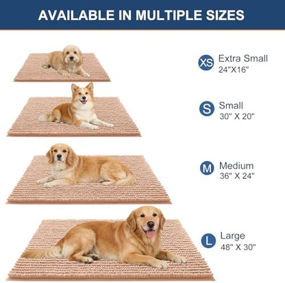 OLANLY Dog Door Mat for Muddy Paws 24x16, Extra Absorbent Chenille Mud Mat - Image 2