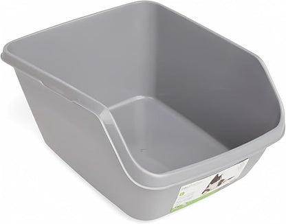 So Phresh Scatter Shield High-Back Litter Box Grey Large 18.5" L X 15" W X 8.5" H