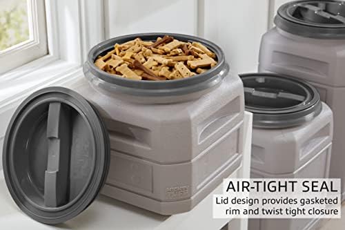Mighty Tuff Airtight Dog Food Storage Container – 6 Gal, up to 24 lb Capacity – Cat and Dog Food Container with Twist Lid & Handles – BPA-Free, Made in USA - Image 4