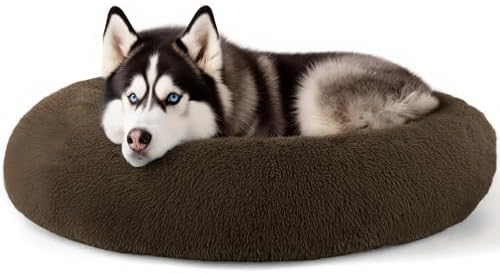 Extra Large Dog Beds, 36in Human Dog Anxiety Relief Comfort Bed (Coffee) by Hoewina