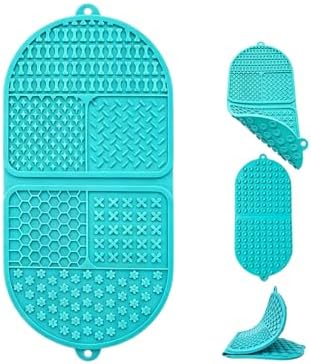 Dog Lick Mat Slow Feeder for Bathing & Grooming, 142 Suction Cups (Lake Blue) by Unknown