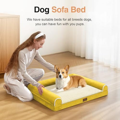 NANUYA Orthopedic Dog Bed for Medium Dogs, 30 x 20 Inch, Ginger - Image 3
