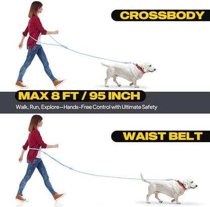 Fida Waterproof Hands Free Dog Leash for Small Medium and Large Dogs, Blue - Image 6
