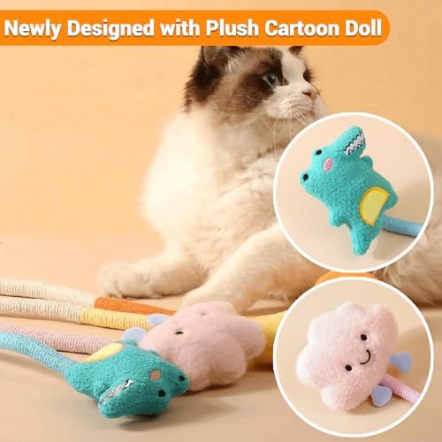Kingtree Cat Rope Toys, 2PCS Cat Toy Chew Ropes for Cats Teeth Cleaning - Image 4